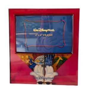 New Walt Disney World Acrylic Translucent Picture Frame 2008 NOS Mickey 4X6